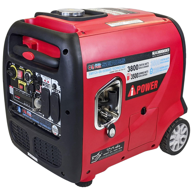 A-iPower SUA3800IED 3500W/3800W Dual Fuel Remote Start Inverter Generator