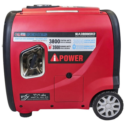 A-iPower SUA3800IED 3500W/3800W Dual Fuel Remote Start Inverter Generator