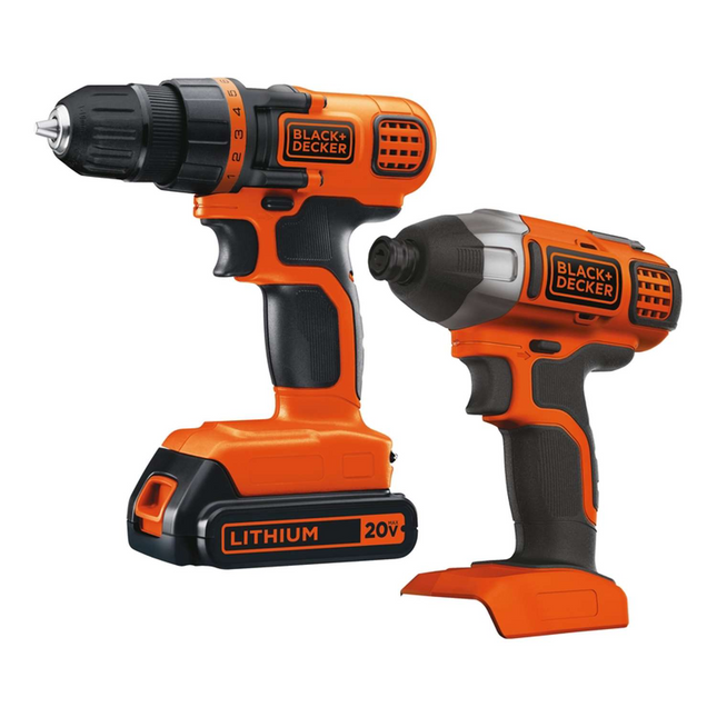 Black+Decker 20V MAX Cordless Drill & Impact Driver Combo Kit