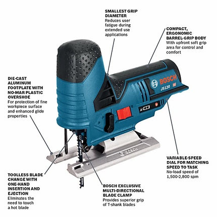 Bosch 12V Max Cordless Barrel Grip Jigsaw Tool Only