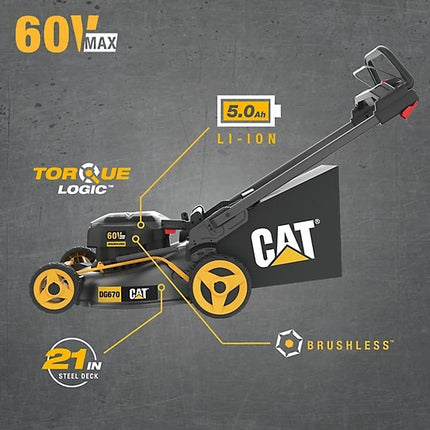 CAT 20-Inch 60V Cordless Lawn Mower