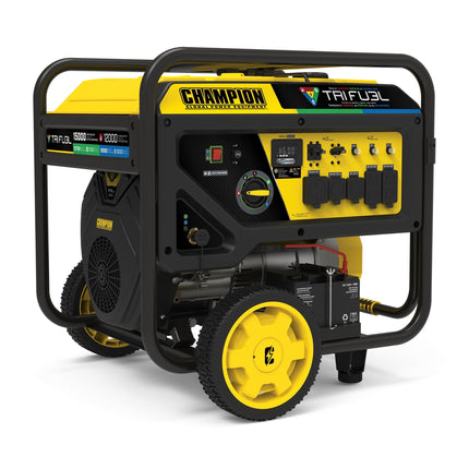 Champion 201161 12000W/15000W Tri-Fuel Generator Electric Start CO Shield New