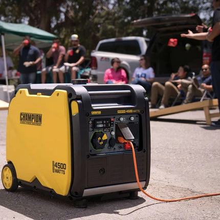 Champion 201318 3500W/4500W Gas Inverter Generator Low THD CO Shield New
