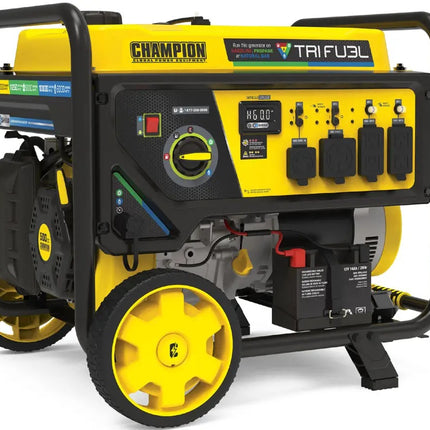 Champion 201438 10000W/12500W Tri-Fuel Generator Gas Propane NG CO Shield Electric Start