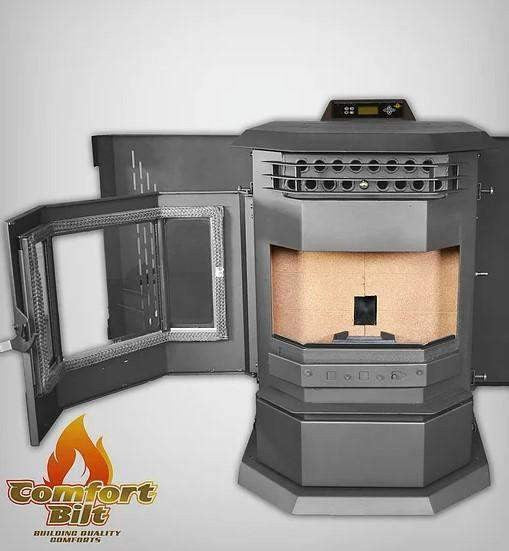 ComfortBilt HP22-SS 2,800 sq. ft. EPA Certified Auto Ignition Pellet Stove 55lb Hopper Brown New
