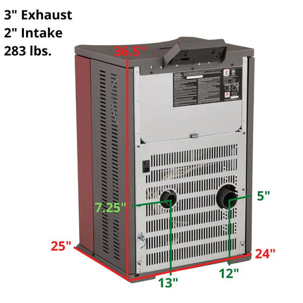 ComfortBilt HP22N-SS 2,800 sq. ft. EPA Certified Pellet Stove with Auto Ignition 80 lb Hopper Capacity Burgundy New