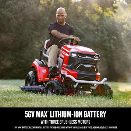 Craftsman CMCRM233303 42" 56V Electric Battery Riding Lawn Mower Kit with Charger