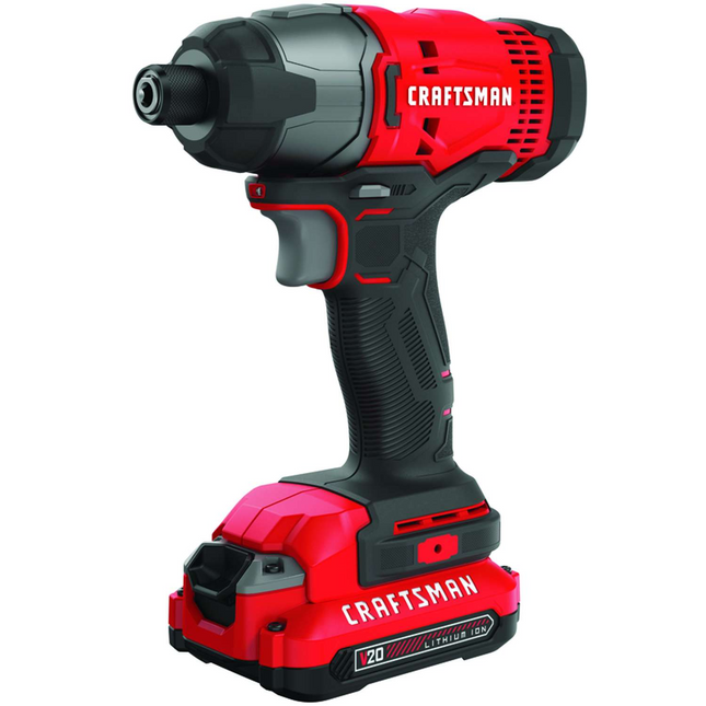 Craftsman V20 1/4” Cordless Impact Driver Kit with Battery & Charger