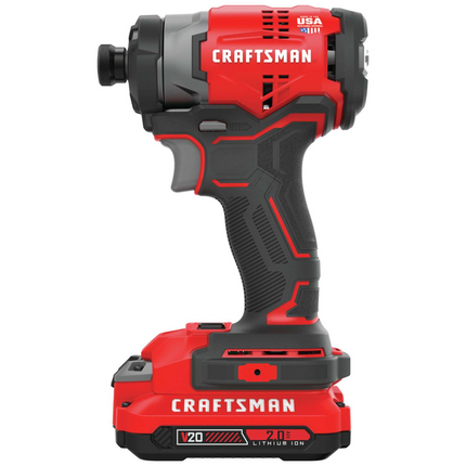 Craftsman V20 1/4" Brushless Cordless Impact Driver Kit with Battery & Charger