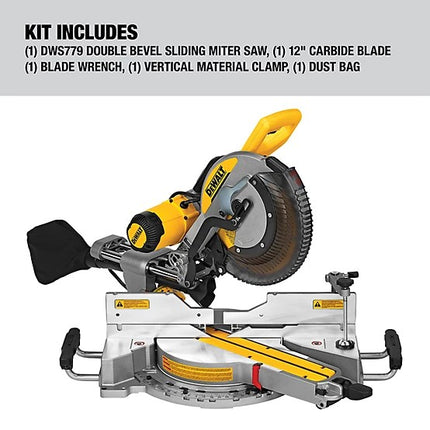 DEWALT 12" 15 Amp Sliding Double Bevel Compound Miter Saw