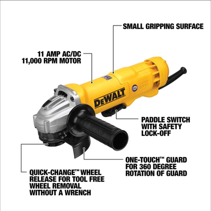 DeWalt 4-1/2 Inch Angle Grinder 11 Amp