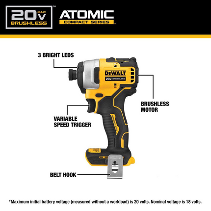 DEWALT Atomic 20V Cordless Drill & Impact Driver Set