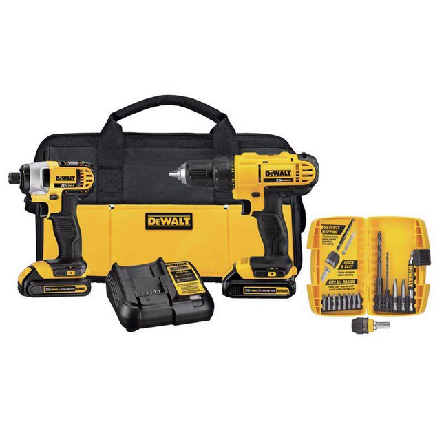 DEWALT 20V MAX Cordless Drill & Impact Driver Combo Kit (2-Tool)