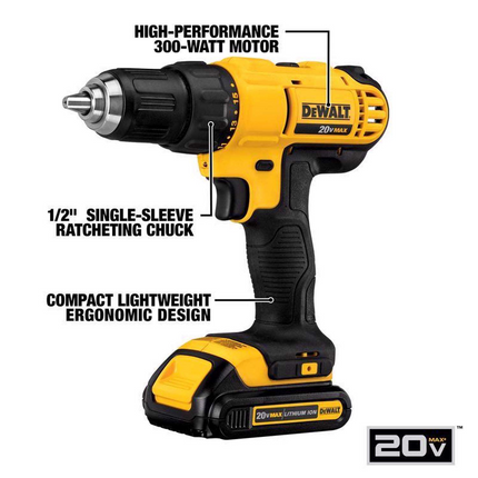DEWALT 20V MAX Cordless Drill & Impact Driver Combo Kit (2-Tool)