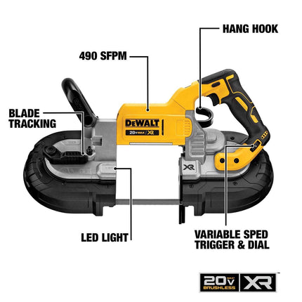 DeWalt 20V MAX Brushless Deep Cut Band Saw Bare Tool