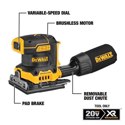 DeWalt 20V MAX XR Cordless 1/4 Sheet Finish Sander (Bare Tool)