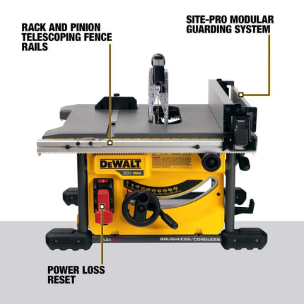 DeWalt FlexVolt 60V MAX 8-1/4" Cordless Table Saw (Bare Tool)