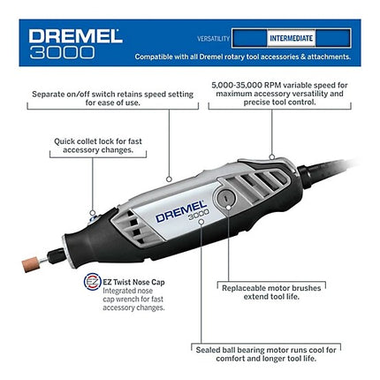 Dremel 3000 Rotary Tool Kit 26pc