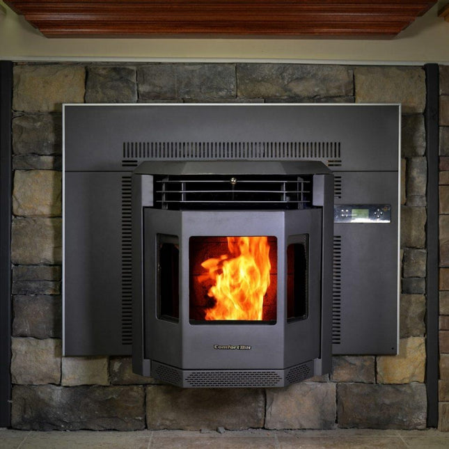 ComfortBilt HP22I 2,800 sq. ft. Pellet Stove Fireplace Insert 47 lb Hopper Capacity Black