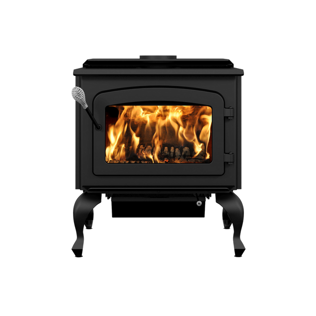 Drolet Escape 1800 EPA Certified 2,100 Sq. Ft. Wood Stove On Legs With Black Door