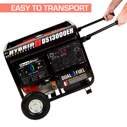 DuroStar DS13000EH 13000W Dual Fuel Electric Start Generator Red New