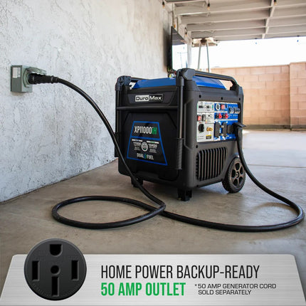 DuroMax XP11000iH 9000W/11000W Dual Fuel Inverter Generator Remote Start CO Alert New