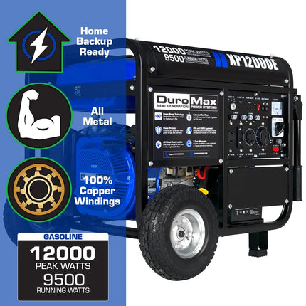 DuroMax XP12000E 9500W/12000W Electric Start Gas Powered Generator New