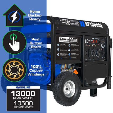 DuroMax XP13000E 13000W Gas Powered Electric Start Generator