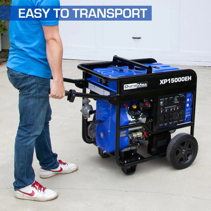 DuroMax XP15000EH Dual Fuel Generator 12500W Running 15000W Peak Electric Start