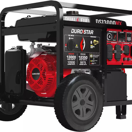 DuroStar DS13000MX 10500W/13000W Dual Fuel Generator CO Alert Remote Start