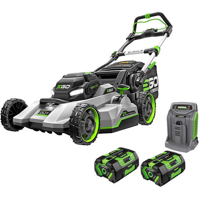EGO 21" Select Cut Self-Propelled Lawn Mower Touch Drive with 2x6Ah Batteries