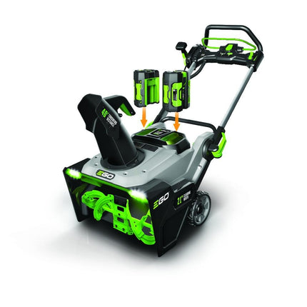 EGO POWER+ 21" Dual Power Steel Auger Snow Blower with 2x7.5Ah Batteries