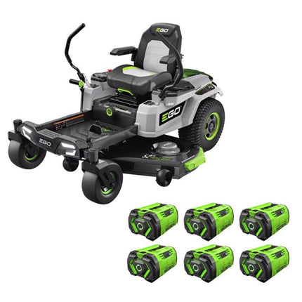EGO Z6 ZT5207L 52 in. 56V Zero Turn Mower Kit Six 12.0Ah Batteries & Charger