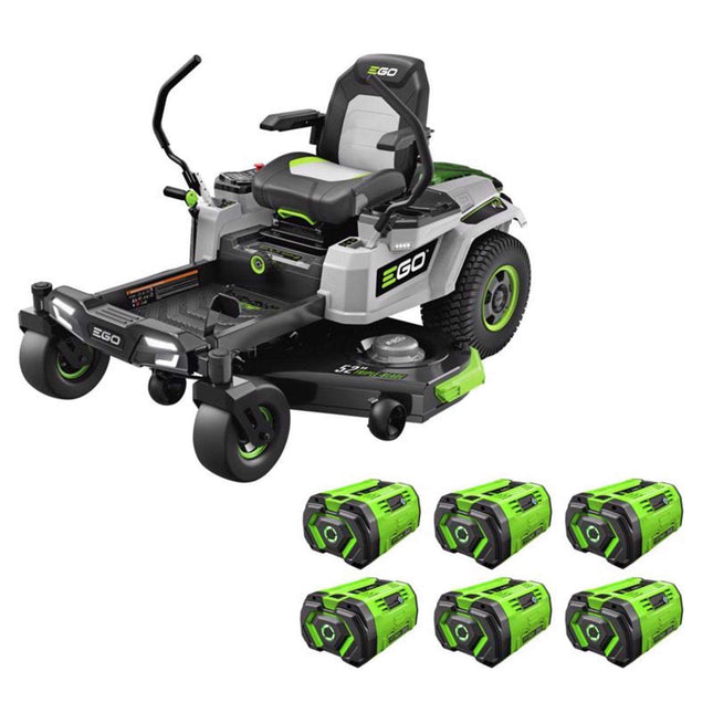 EGO Z6 ZT5207L 52 in. 56V Zero Turn Mower Kit Six 12.0Ah Batteries & Charger