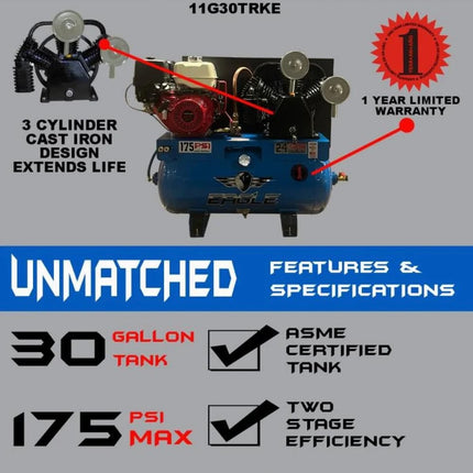 Eagle Industrial 30-Gallon Stationary Compressor