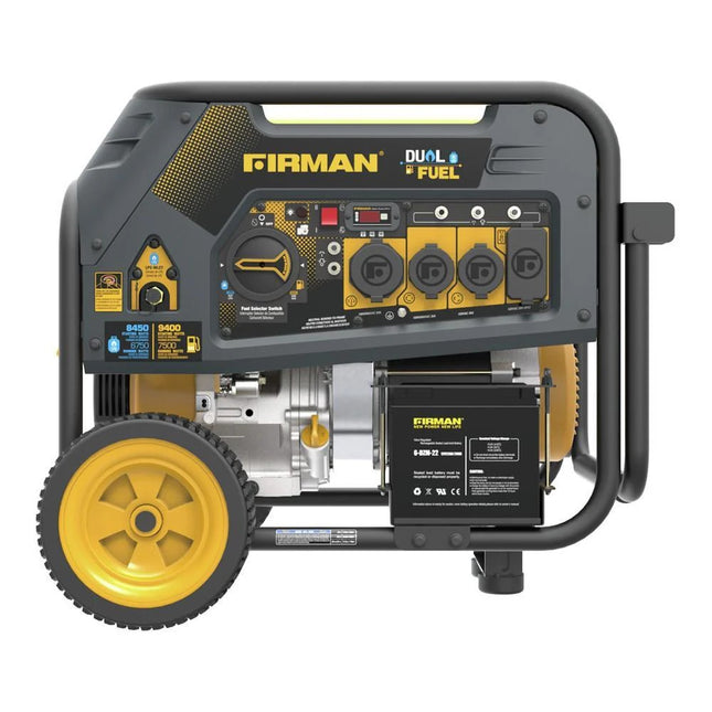 Firman H07552 7500W/9400W Dual Fuel Generator Electric Start 50A RFB