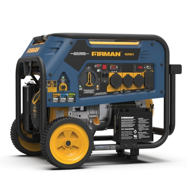 Firman T07571F 7500W/9400W Tri-Fuel Generator Electric Start 50A RFB