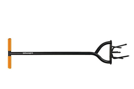 Fiskars 11.5-Inch Long Handle Manual Garden Tiller
