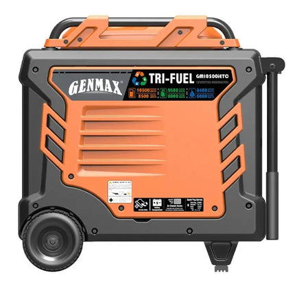 GENMAX GM10500iETC 10500W Tri-Fuel Inverter Generator Remote Start New