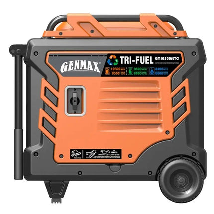 GENMAX GM10500iETC 10500W Tri-Fuel Inverter Generator Remote Start New