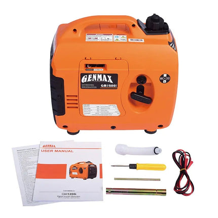 GENMAX GM1200i 20 Amp 1000W/1200W Recoil Start Gas Inverter Generator