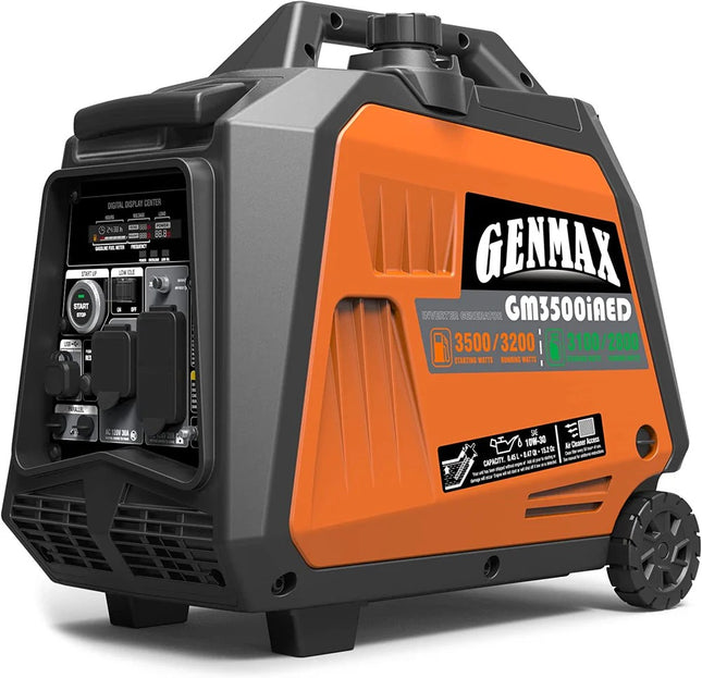 GENMAX GM3500iAED 3500W Dual Fuel Inverter Generator Remote Start CO Sensor