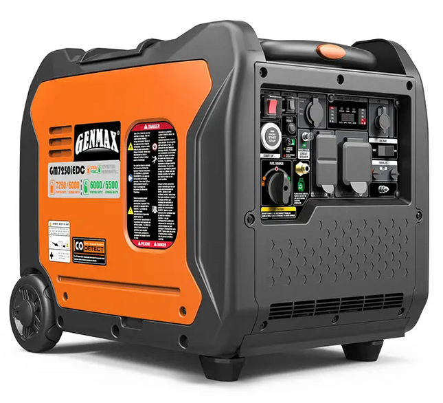 GENMAX GM7250iEDC 7250W Dual Fuel Inverter Generator Remote Start