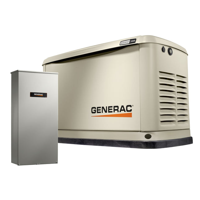Generac 7225 14kW Wi-Fi Standby Generator With 200 amp Automatic Transfer Switch Scratch & Dent