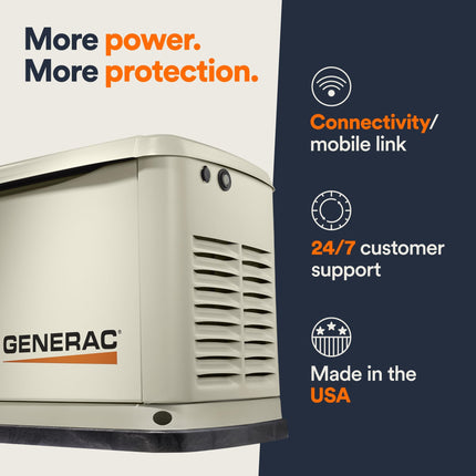 Generac 7225 14kW Wi-Fi Standby Generator With 200 amp Automatic Transfer Switch Scratch & Dent