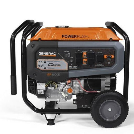 Generac 7676 GP8000E 8000W/10000W Gas Generator Electric Start PowerRush CARB