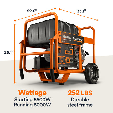 Generac XD5000E 5000W/5500W Diesel Generator Electric Start New