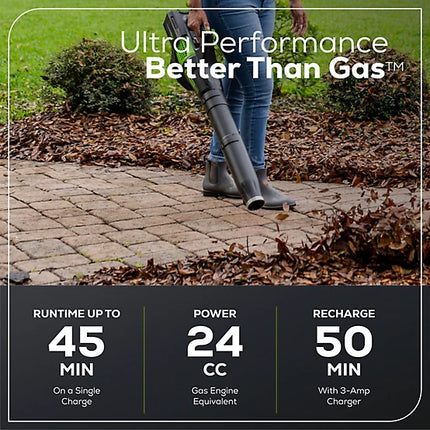 Greenworks 60V Cordless Leaf Blower - 125 MPH/450 CFM (Battery & Charger Included)
