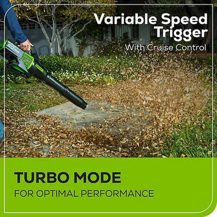 Greenworks 60V Cordless Leaf Blower - 125 MPH/450 CFM (Battery & Charger Included)