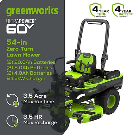 Greenworks MaximusZ 54" 60V Brushless Zero-Turn Mower